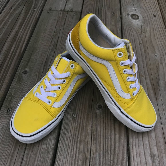 vans custom yellow